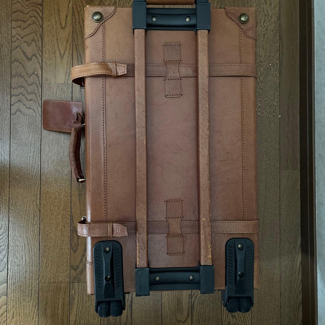 EURASIAキャリーケース 本革 ヴィンテージ カバー付き