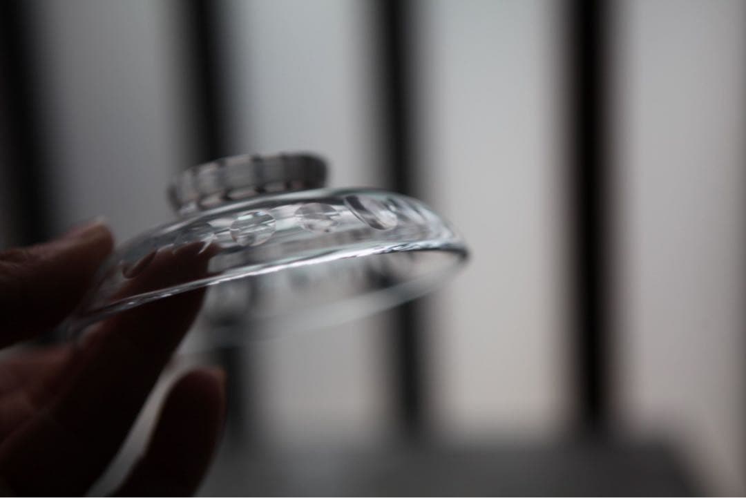 古道具　戦前　大正　昭和初期　蓋付ガラス碗　レア　A