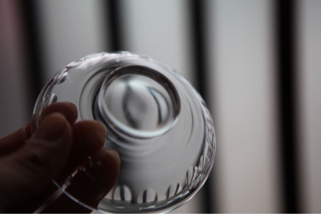 古道具　戦前　大正　昭和初期　蓋付ガラス碗　レア　A