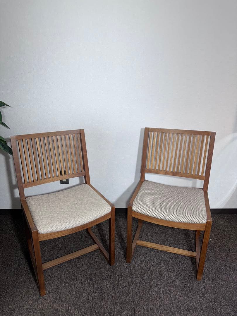 柏木工 ダイニングチェア2脚セット AA20 ウォールナット ナラ材