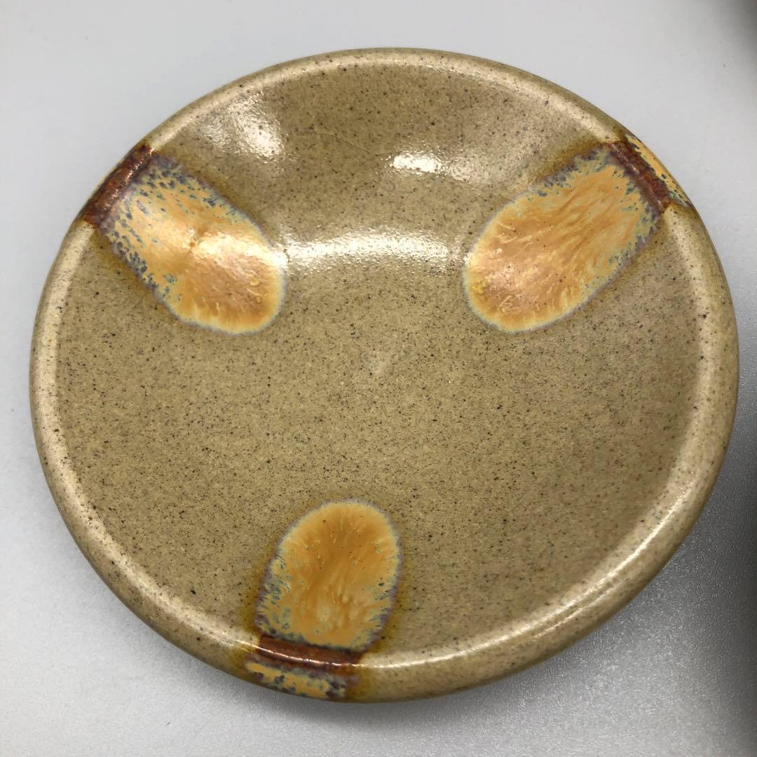貫入陶器焼き物豆皿小皿10cm6枚セットアンティーク食器伝統工芸骨董