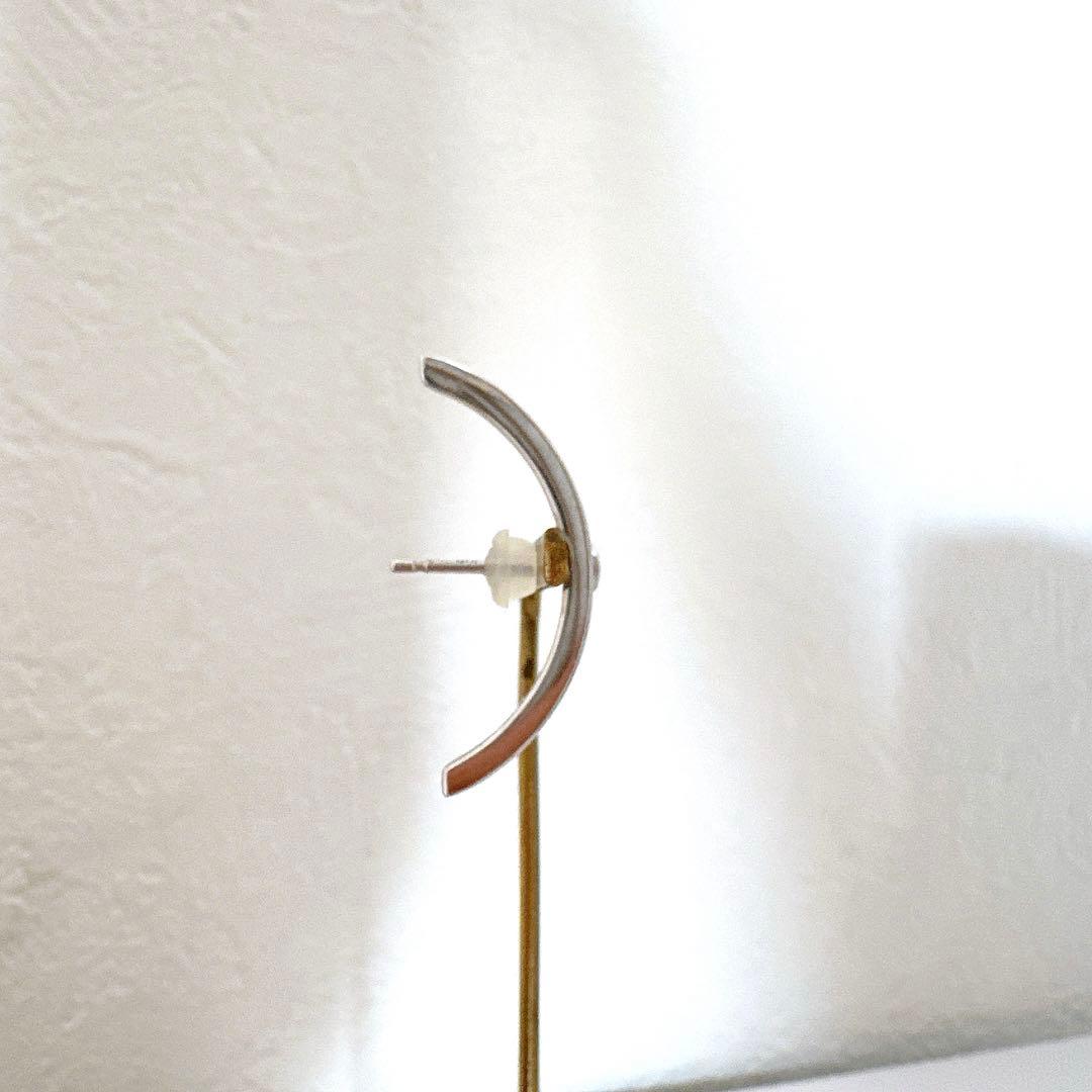 Hirotaka ヒロタカ　Bow ダイヤモンド ピアス　ホワイトゴールド