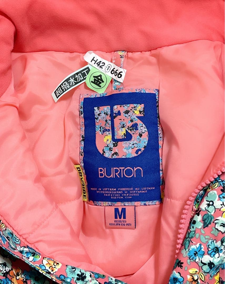 バートン キッズ 花柄 スキーウェア スノーウェア ダウンジャケット リバティ