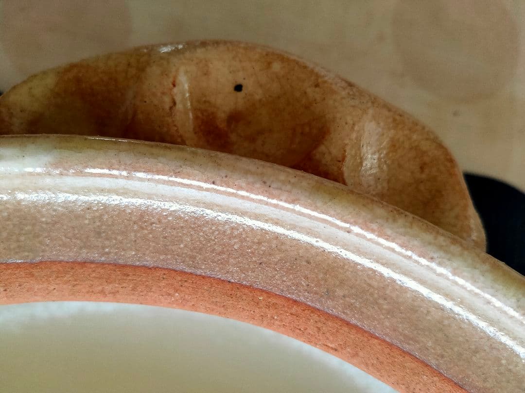 真味喜陶苑　信楽焼　土鍋（手作り） 灰刷毛　9号