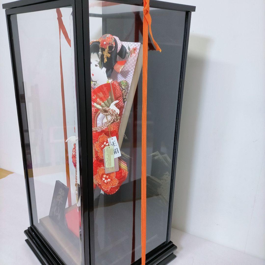 羽子板 17号 金彩 しぼり 道明寺 ガラスケース