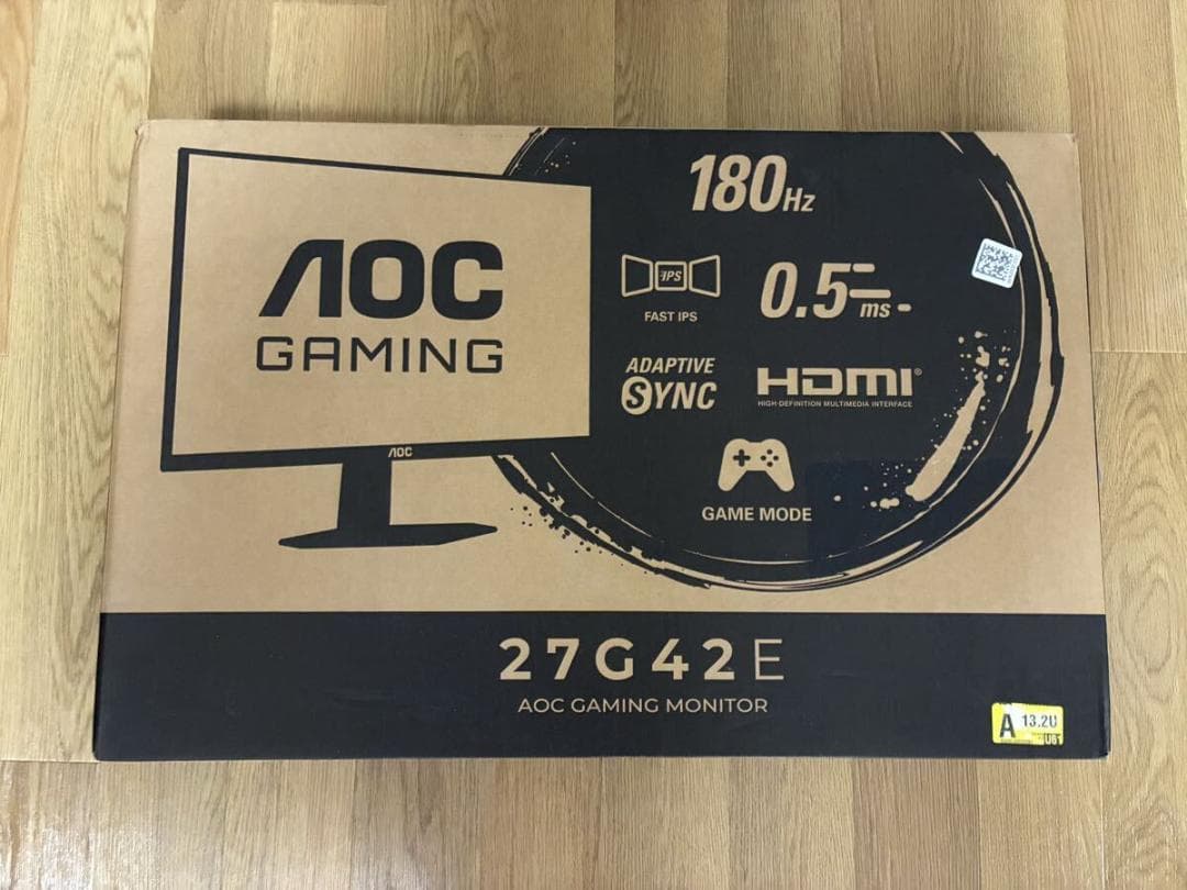 新品AOC 27G42E 27インチ ゲーミングモニター 180Hz 0.5ms
