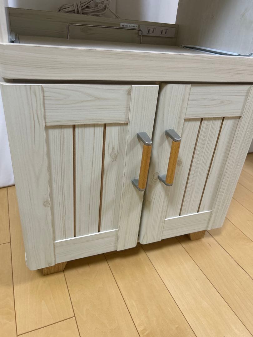 スリムレンジ台　レール引き出し2 北欧　山善　カレルRG レンジラックW48cm