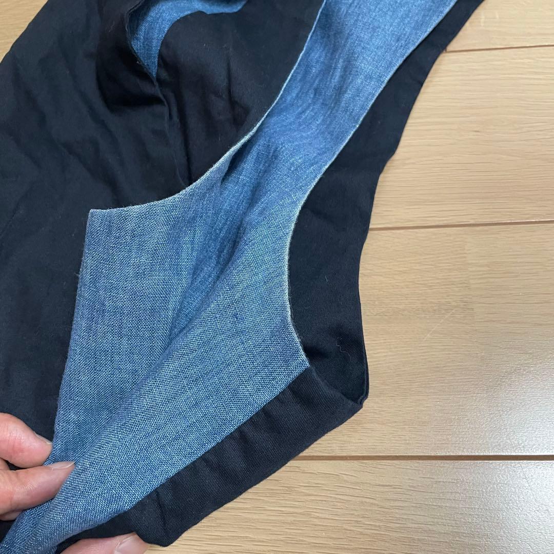 美品 ラルディーニ リネン ジレ ベスト デニム調