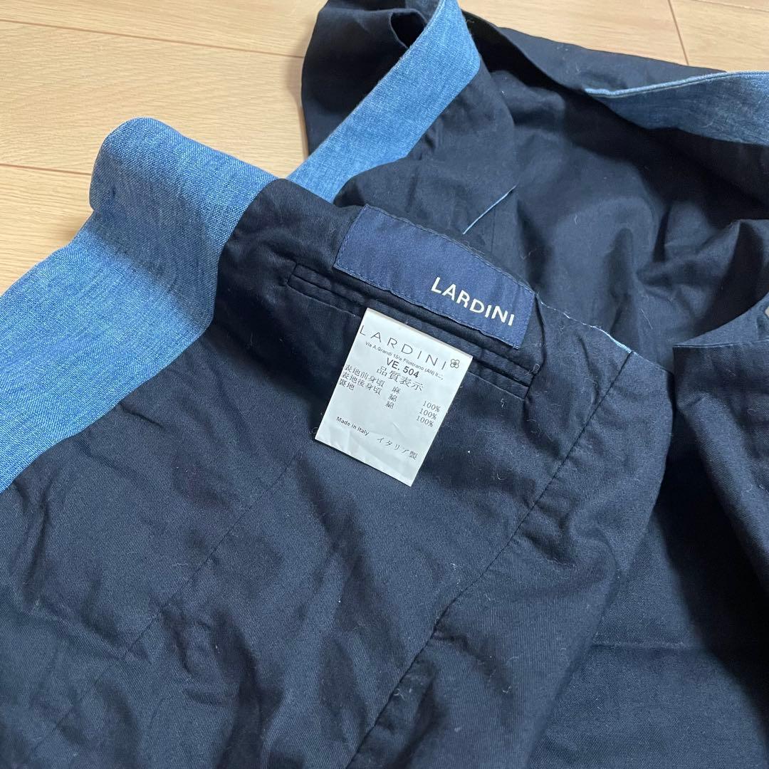 美品 ラルディーニ リネン ジレ ベスト デニム調