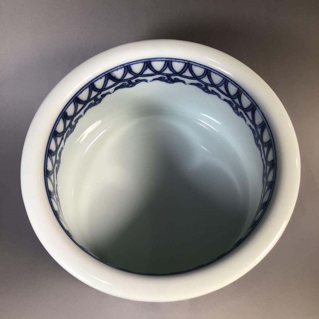 Ｍ２９６　皆具　『平安春峰造』『染付』『水指　建水　蓋置　杓立』　共箱　茶道具