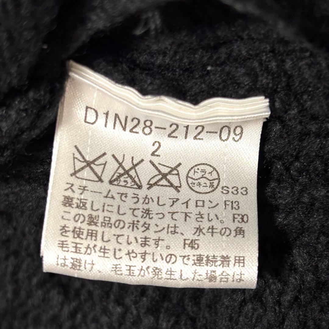 BURBERRY BLACK LABEL ダッフルコート ケーブルニット ジップ