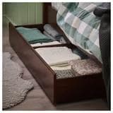 引取限定★IKEA SONGESANDクイーンベッドフレーム収納引き出し４個付き