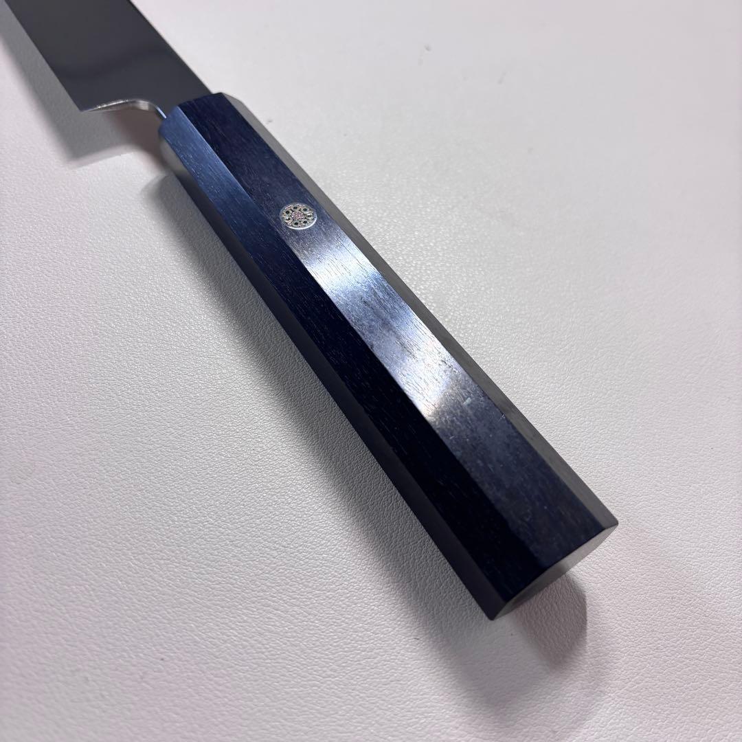 270mm 柳刃包丁 鏡面　黒檀八角柄 刺身包丁 「全鋼」【鞘付き】'