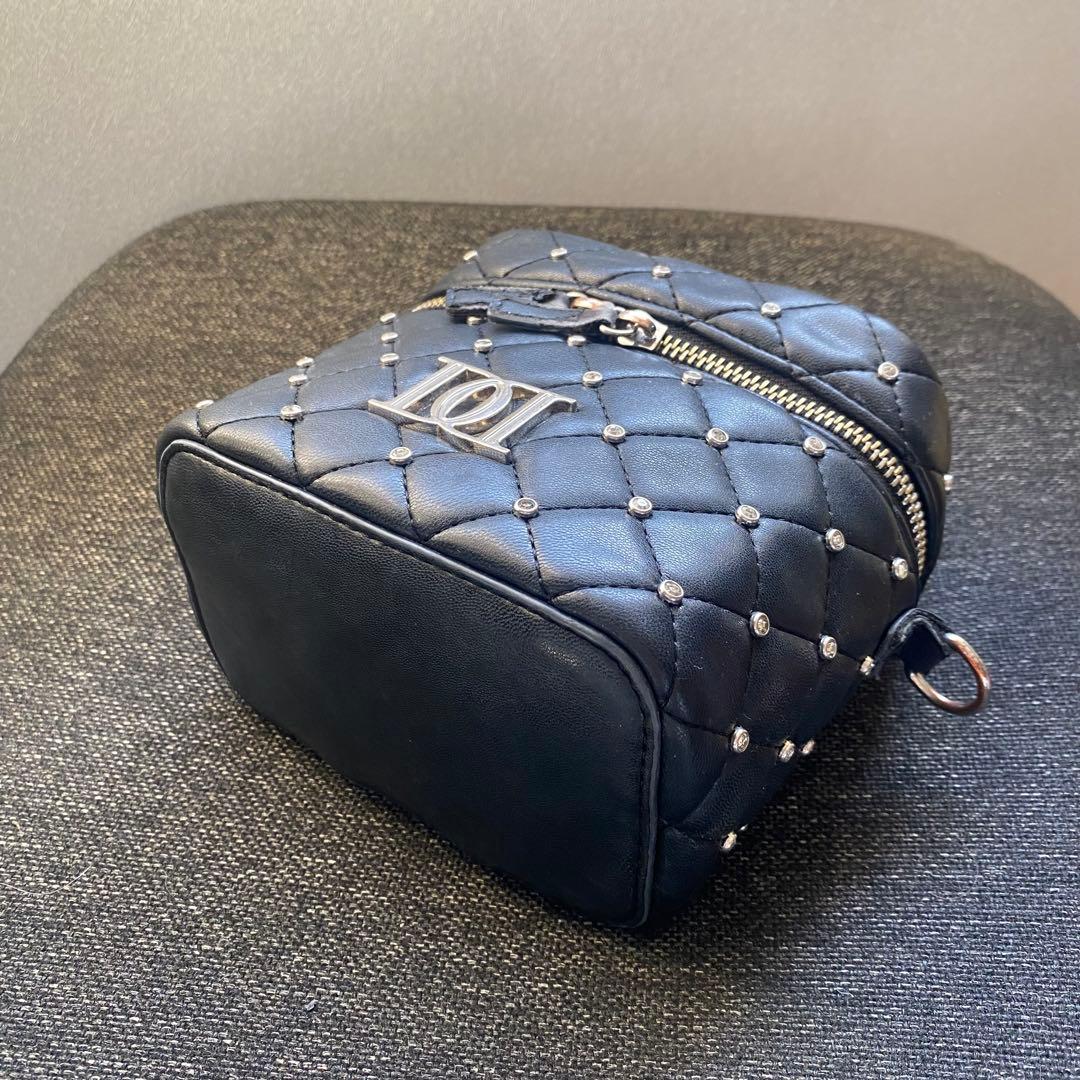 Darich キルティングビジュースクエアミニバッグ BLK 黒 ブラック