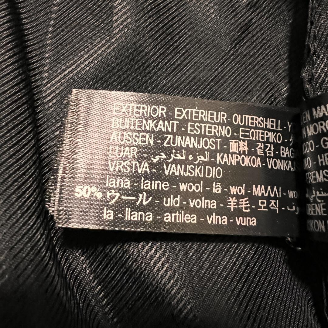 【美品】ZARA ザラ 金ボタン ハイネック ウールブレンドコート ブラック S