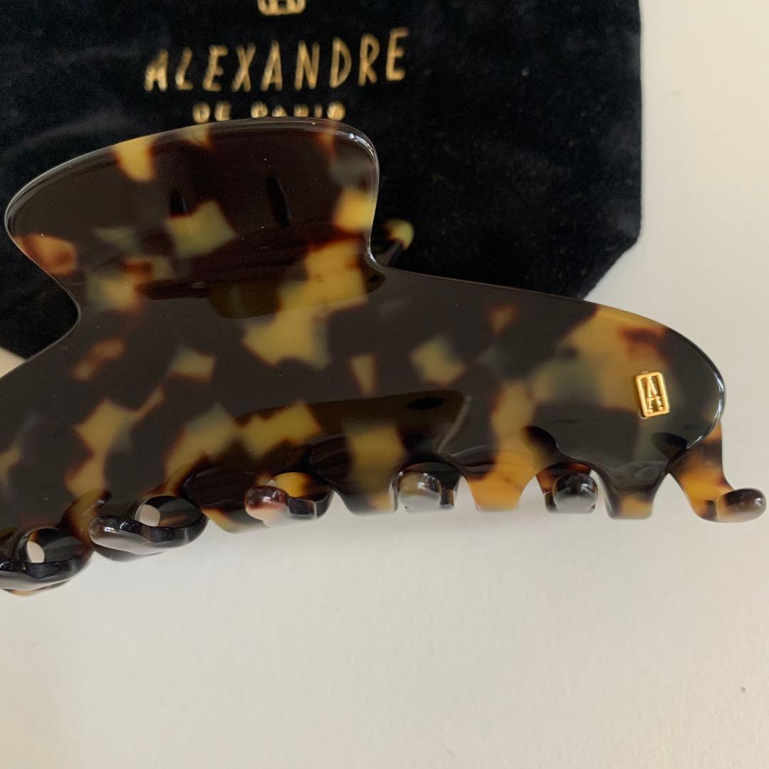 新品未使用　ALEXANDRE DE PARIS べっ甲ヘアクリップ L