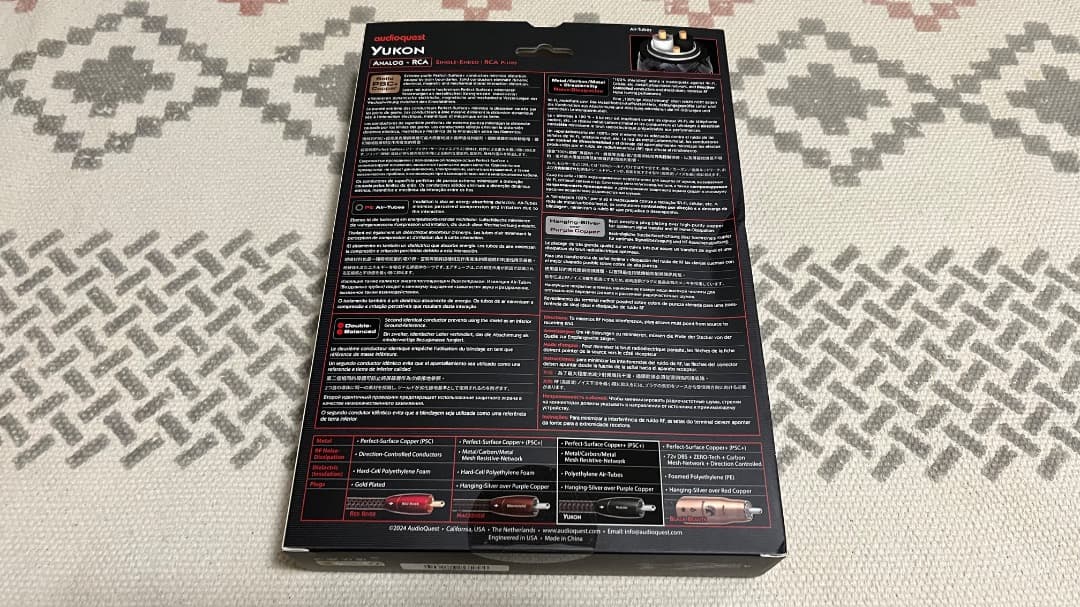 オーディオクエスト Yukon RCAケーブル 1m