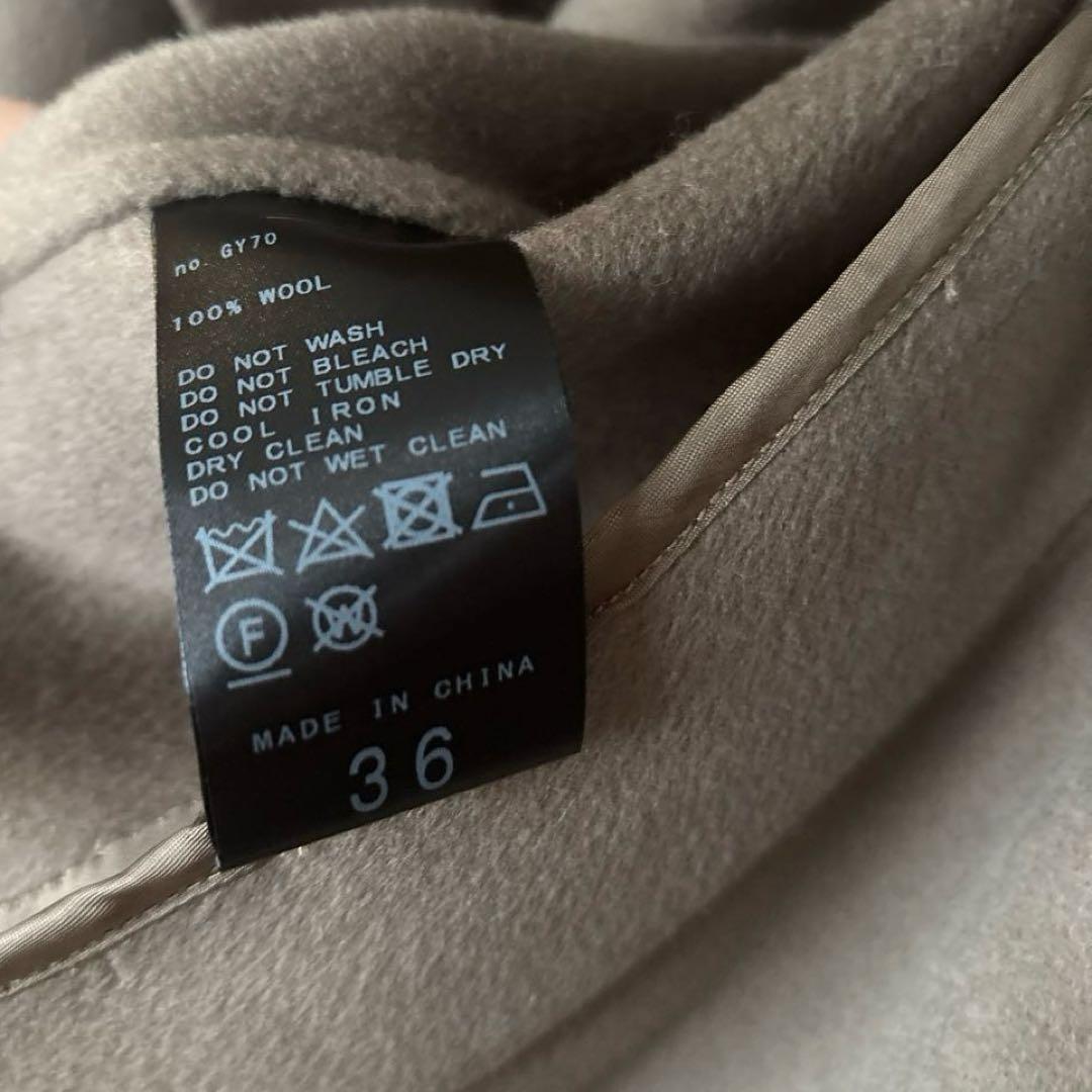 【美品】IENA スーパー160ダブルフェイスショートコート　ベージュA 36