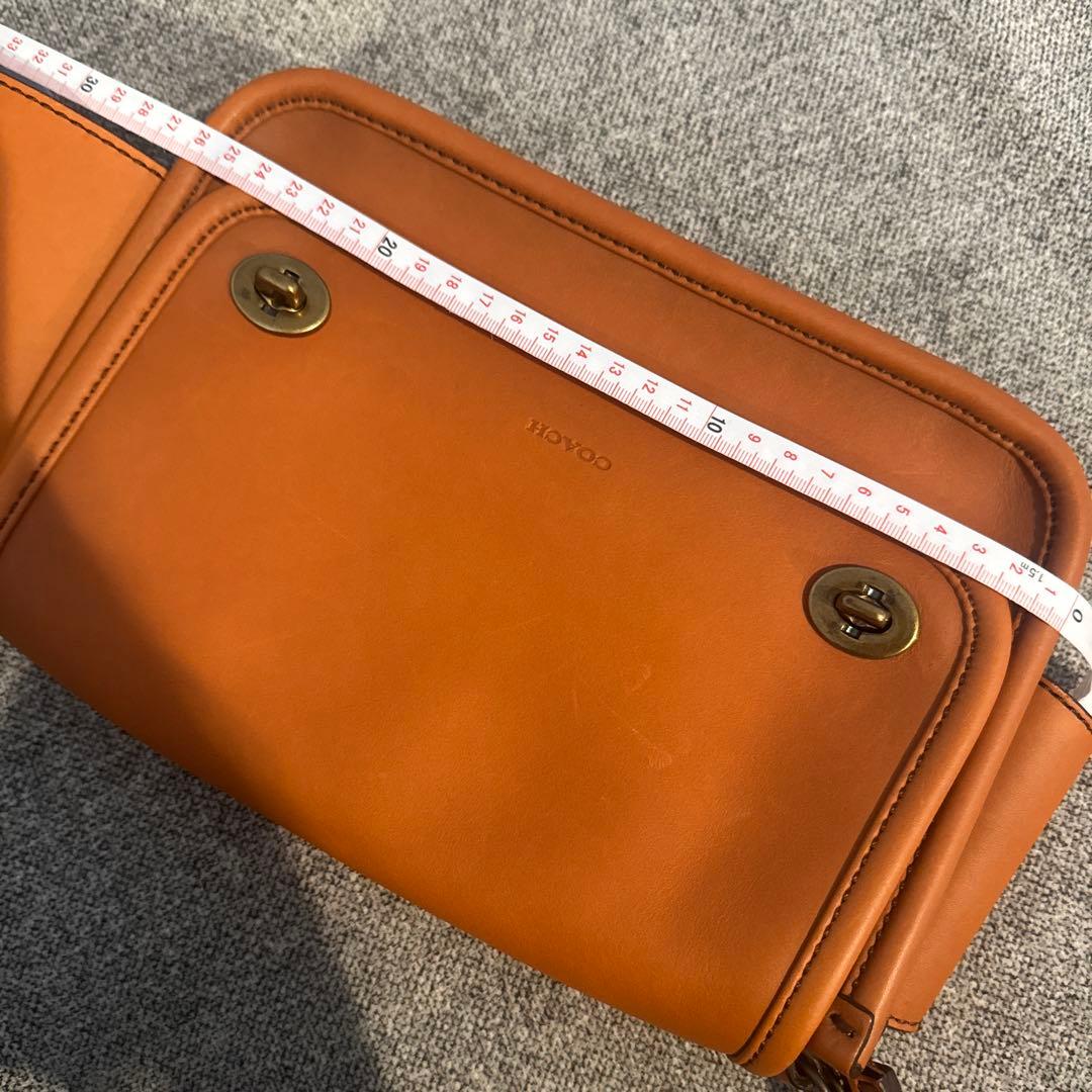 【ほぼ未使用美品】COACH レザー ショルダーバッグ ブラウン