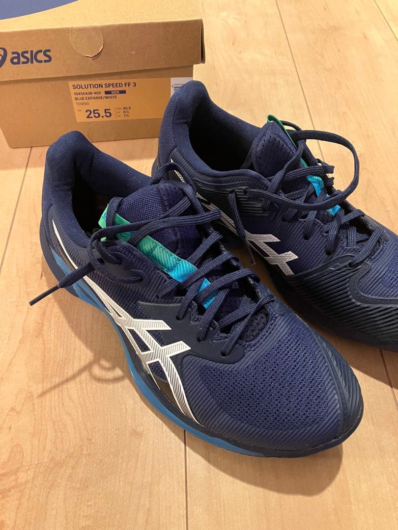 ※大鉄　美品】asicsソリューションスピードFF 3 BLUE (AC)