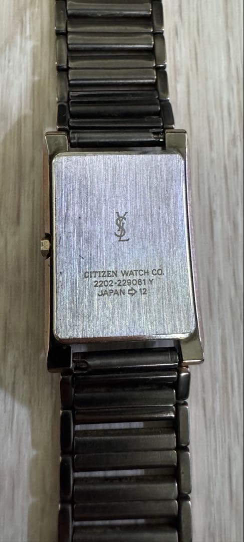 イヴサンローラン　YSL レクタンギュラー ブロンズ　ウォッチ スクエア 腕時計