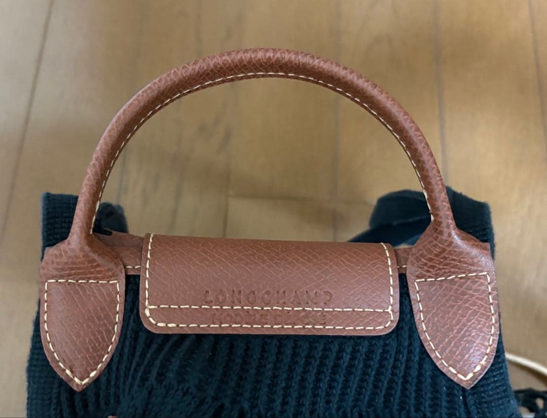 ✴︎美品 ロンシャン×フィルト　ル プリアージュ フィレ ネットバッグ　L 黒