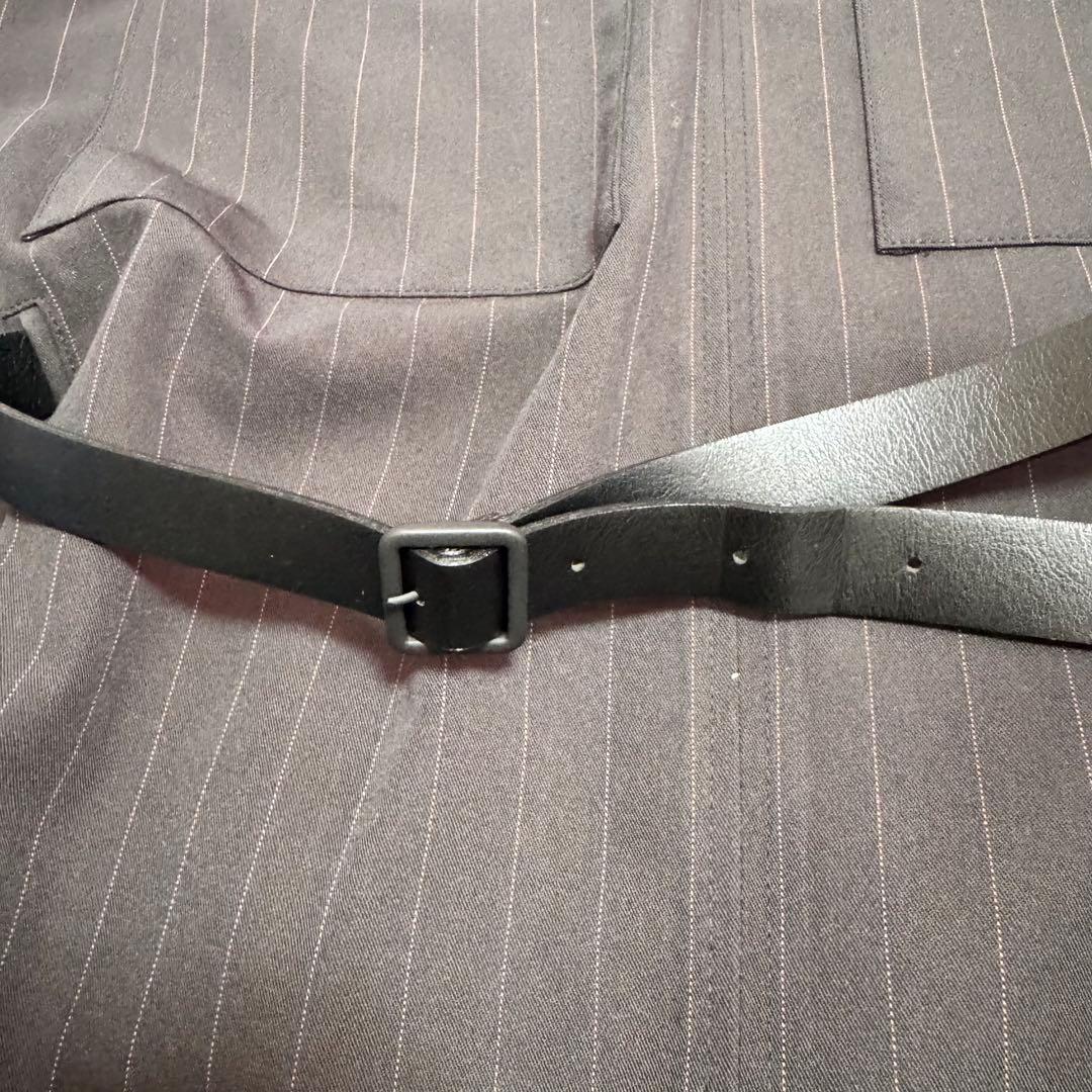 ADORE アドーア　ストライプツイルシャツ ポンチョ　ベルト　ブラウス