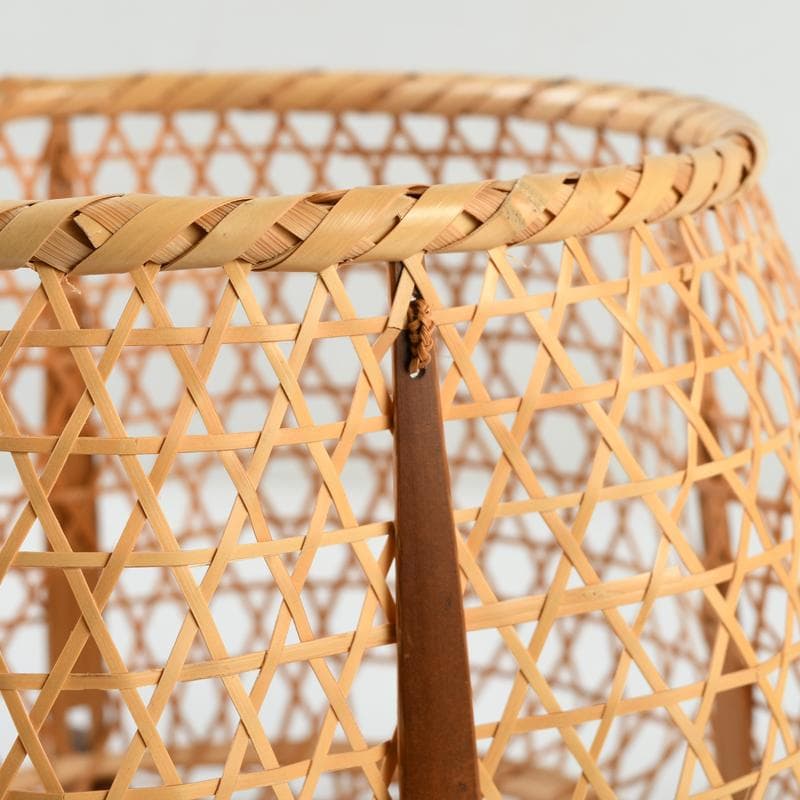 茶道具　竹穂作　花籠　花生　共布共箱　V　R9078B