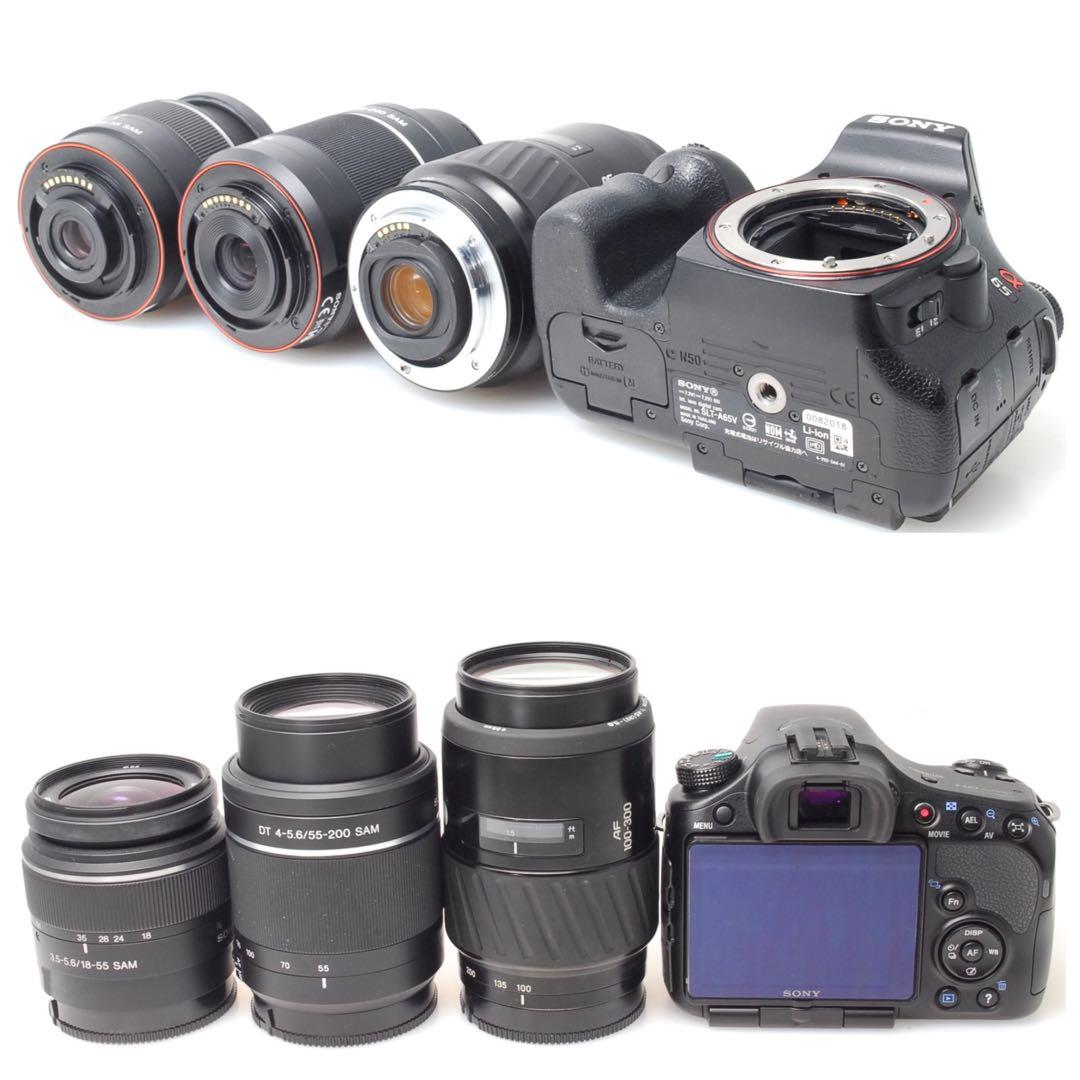 ✨SONY α65✨トリプルレンズ✨フル装備✨入門モデル✨超高画質✨超望遠✨美品