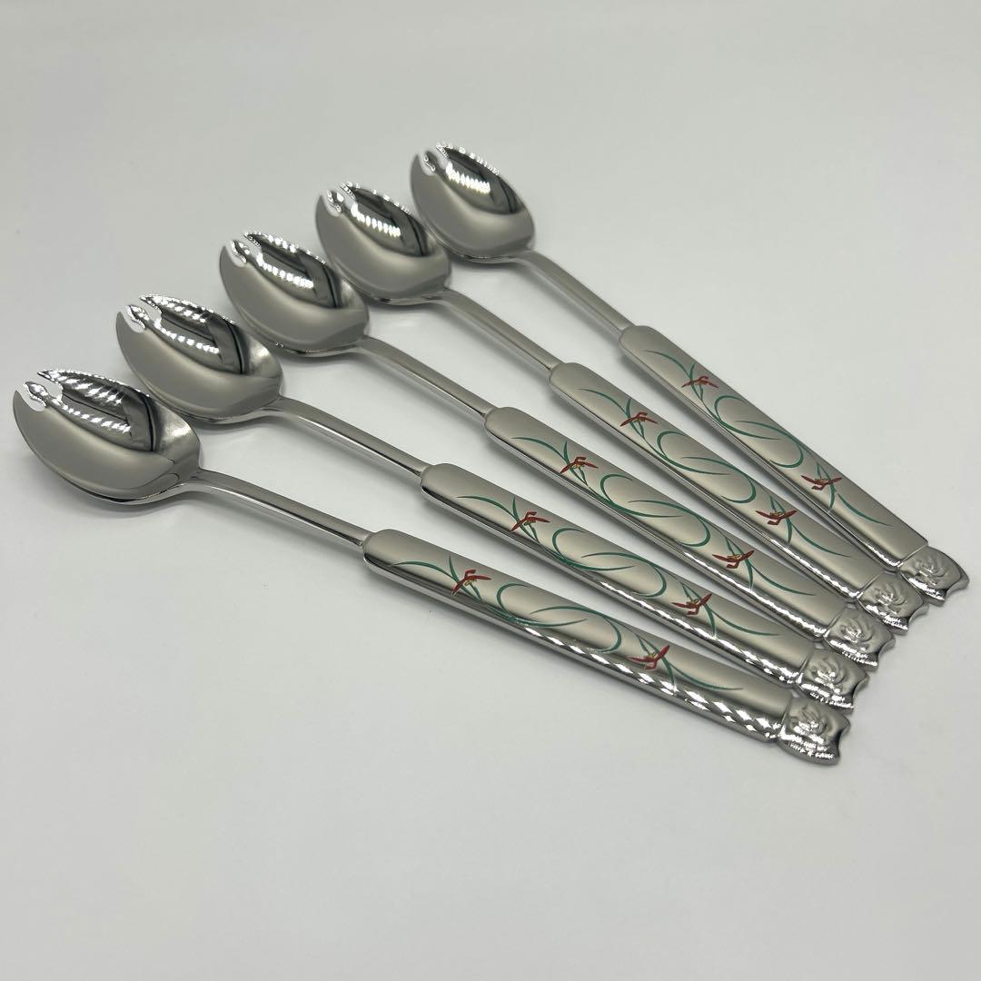 『(J)香蘭社　デザート皿＆スポーク10点セット／未使用新品／ダメージ有お箱付』