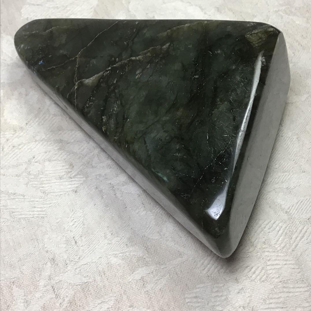 ラブラドライト 原石 曹灰長石 三角形