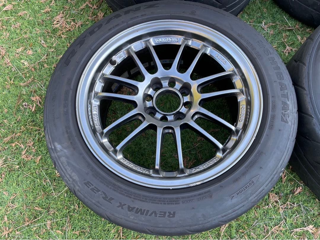 RAYS RE30 15インチ 7J+28 195/55R15 シバタイヤ付