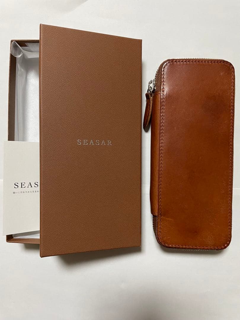 しーさー　seasar ductペンケース　ダクトペンケース　マルゴー　ブラウン
