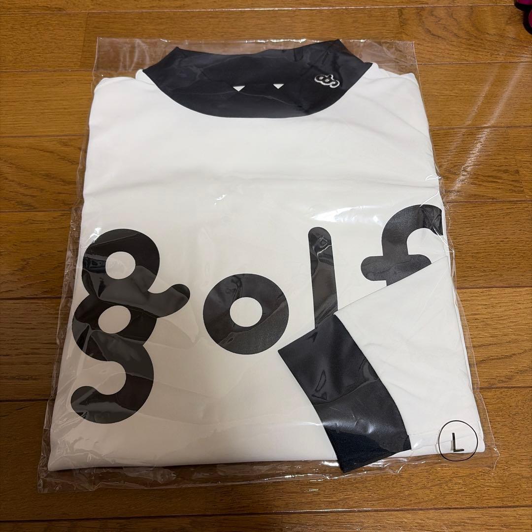 【未使用品】8gshoot モックネックシャツ 白 ネイビー L