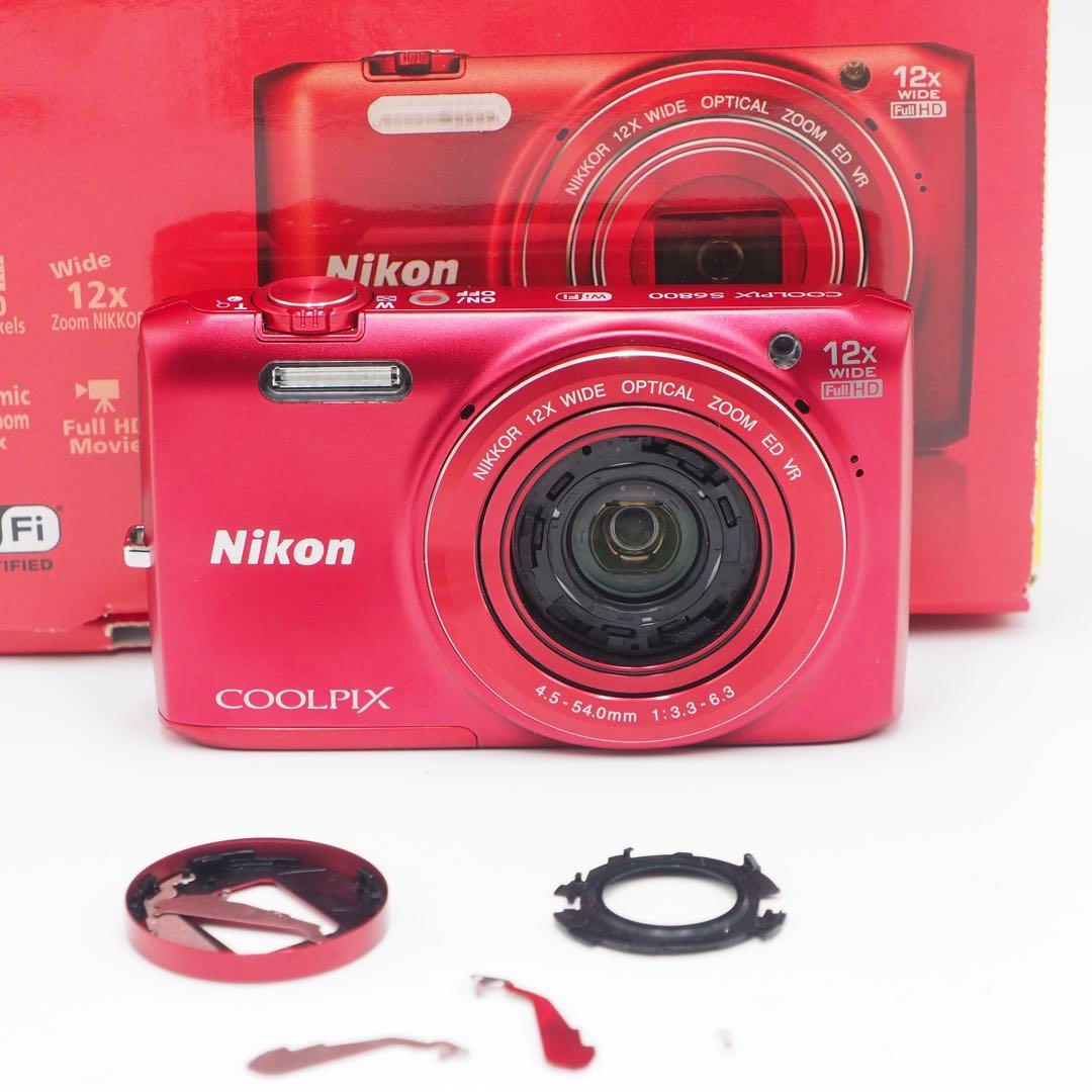 Nikon COOLPIX S6800 赤 ジャンク品 撮影は可能。
