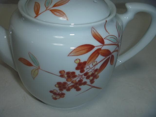 日本陶器会社　Noritake　南天　ポット　白磁南天　ヴィンテージ　昭和レトロ