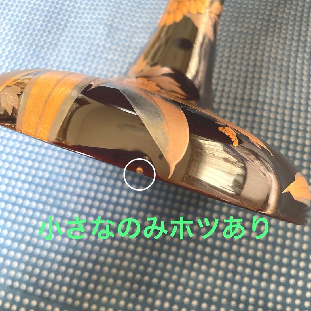 漆器　高台皿　蒔絵　金彩　木箱付き