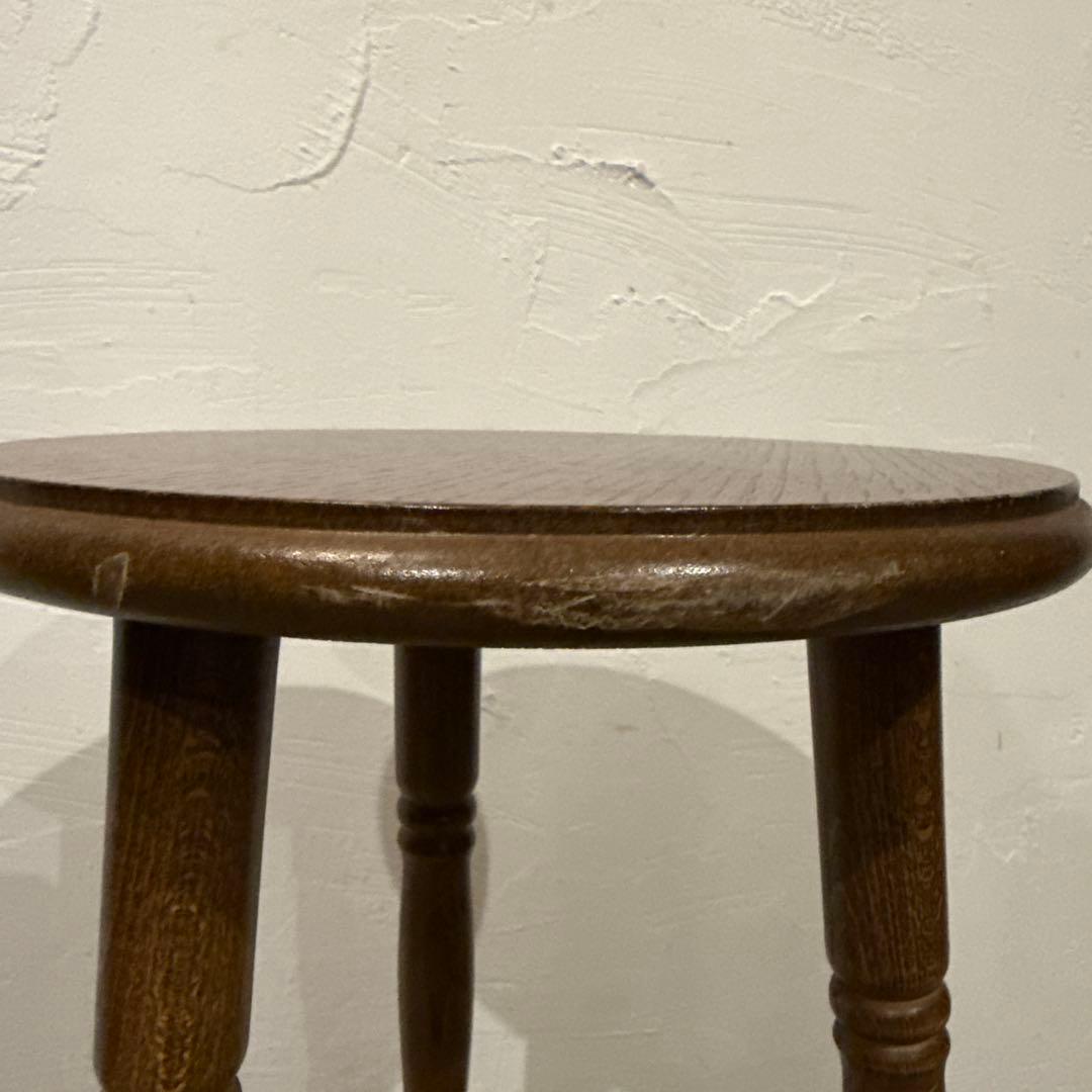 ヴィンテージ　木製サイドテーブル　花台