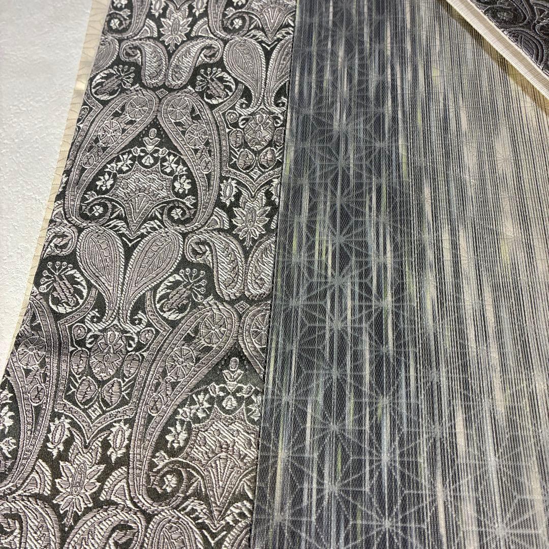 袋帯　ペイズリーと麻の葉　460