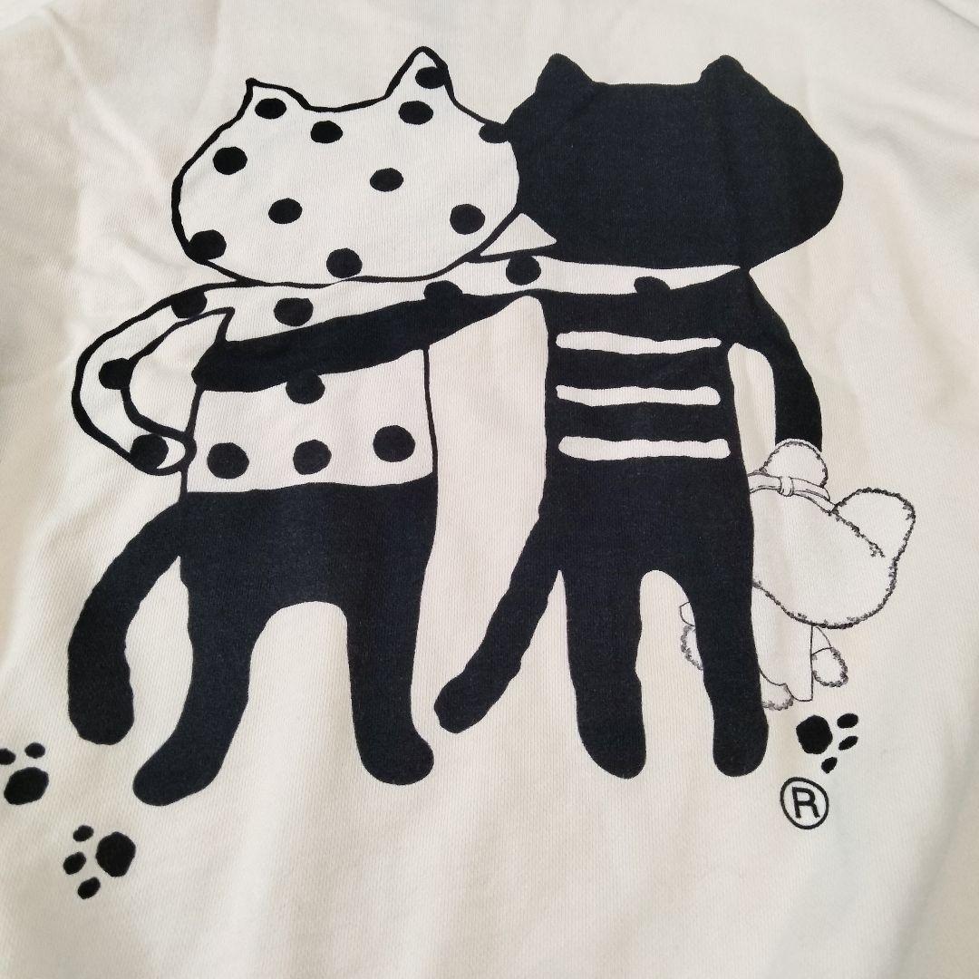 新品　Pebbly/ペブリー　キャッツフレンズジップスウェット　ラインストーン