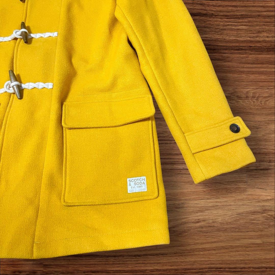SCOTCH & SODA ロング ウール ダッフルコート イエロー L
