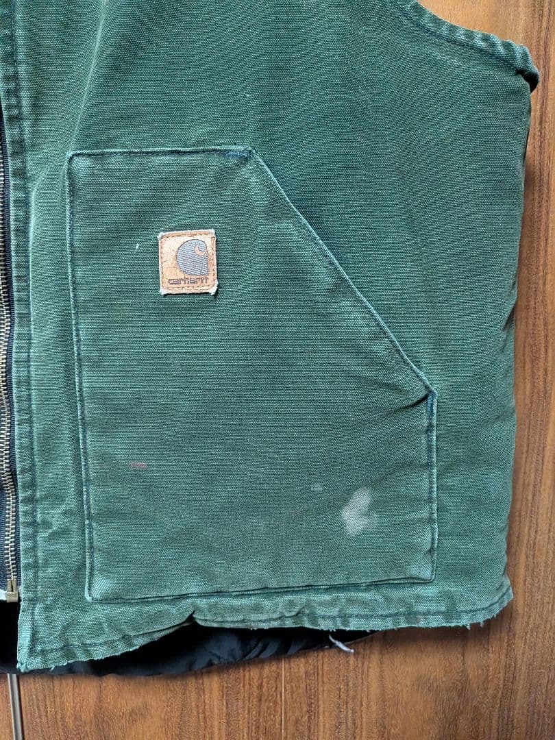 カーハート CARHARTT ダックベスト グリーン XLサイズ