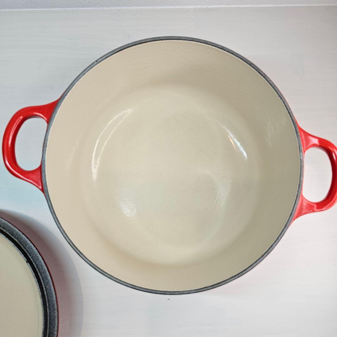 ル・クルーゼ レッド LE CREUSET 20cm シルバーツマミ