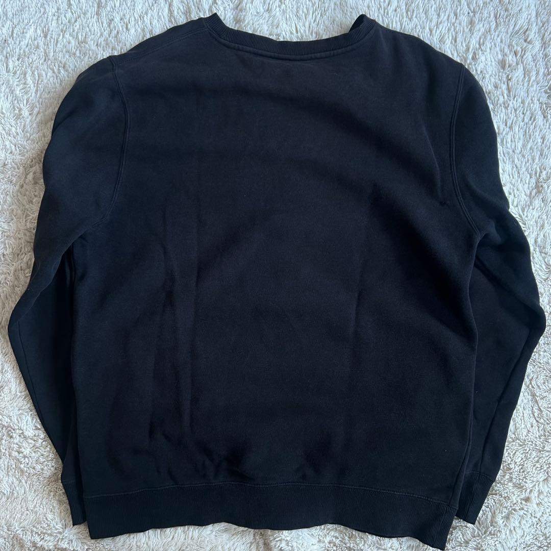 STUSSY スウェットトレーナー　L　ブラック　刺繍ロゴ　ワンポイント　古着