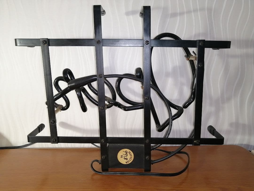 ネオンサイン OPEN サイン ピンク 本物ネオン管 フレーム入り ◎バー 看板