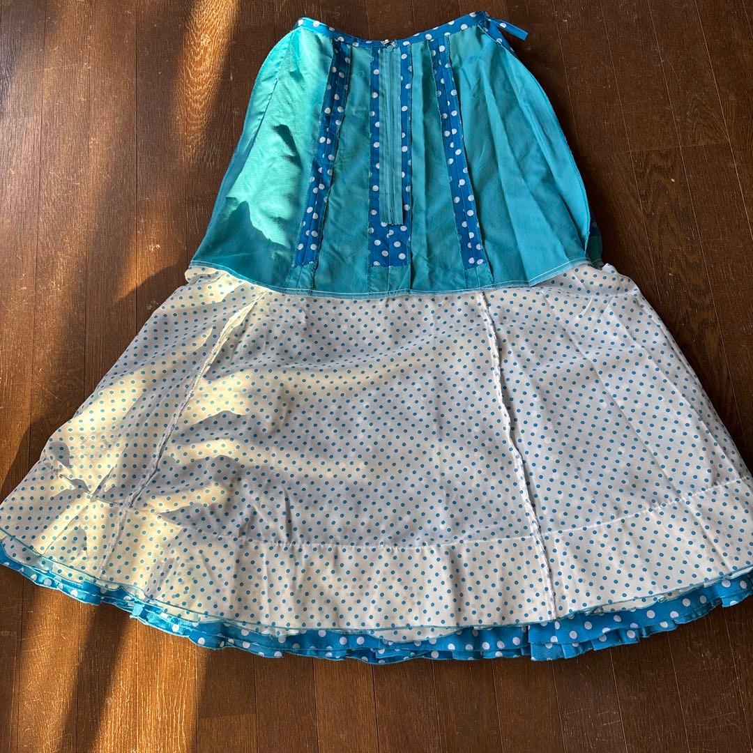 水色フラメンコツーピース