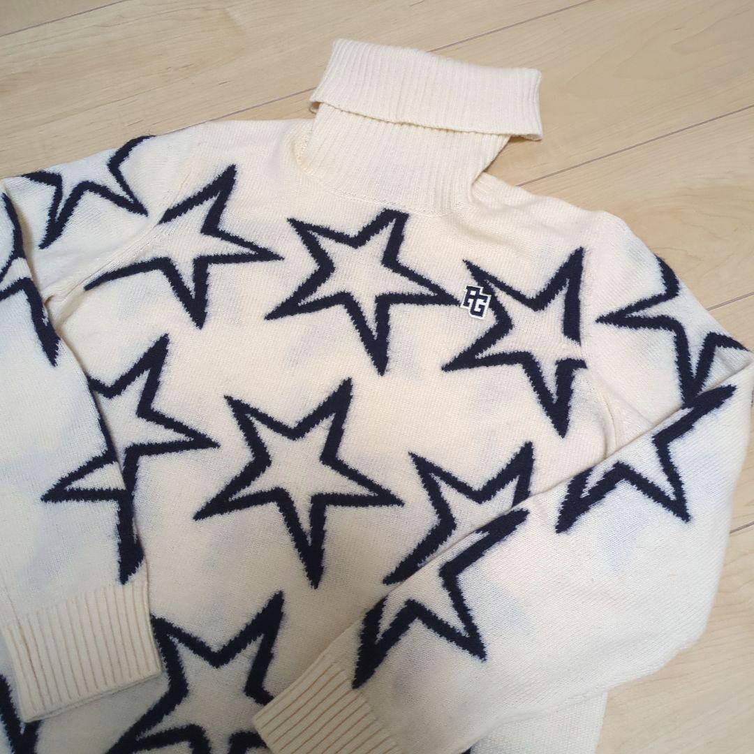 ★美品★PEARLY GATES　タートルネック　星柄　サイズ　1