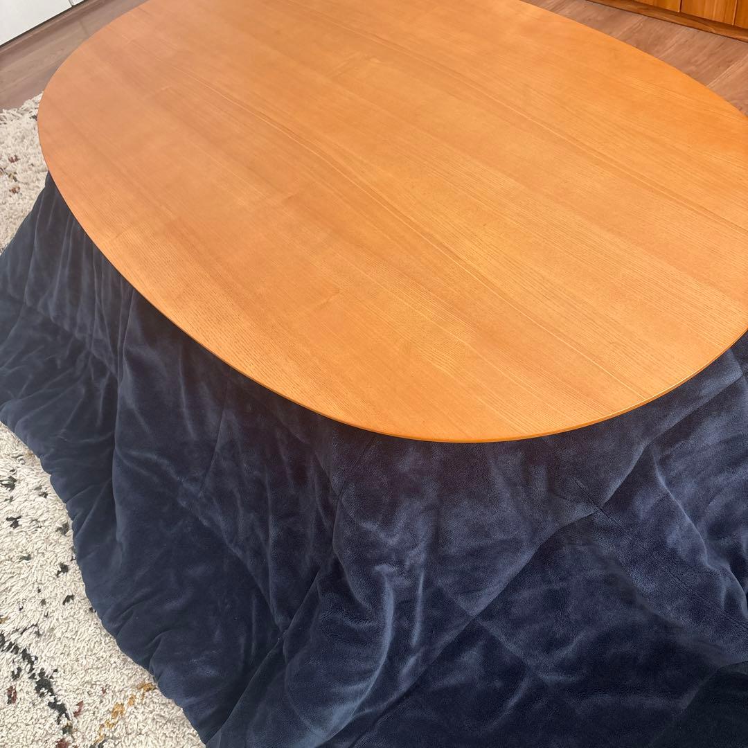 【Eriママ】無印良品　楕円こたつ ／ナチュラル