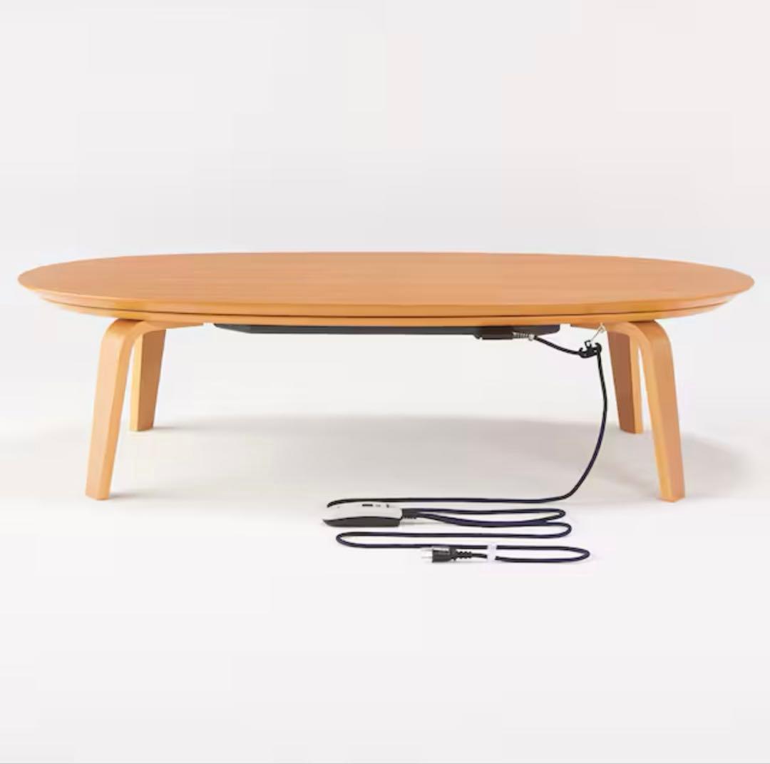 【Eriママ】無印良品　楕円こたつ ／ナチュラル