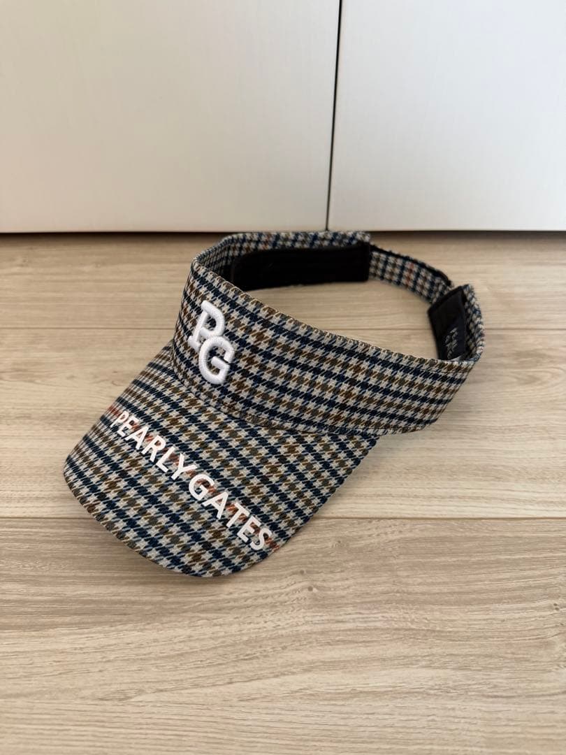 パーリーゲイツ メンズ チェック柄 ジャケット パンツ サンバイザー セット 6